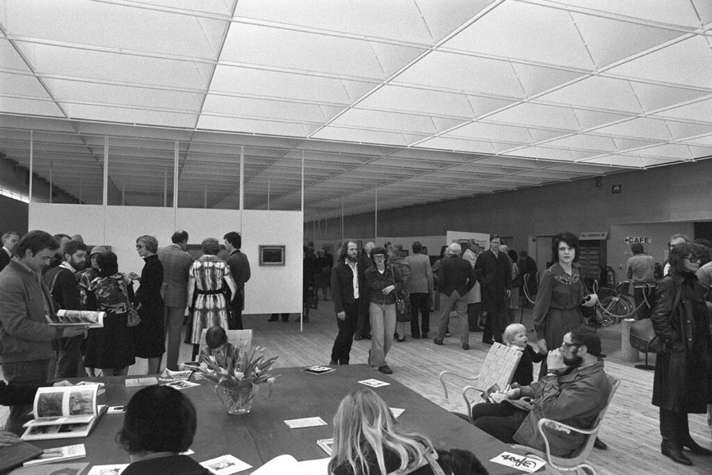 Vernissage för Carl Fredrik Hill 1976.