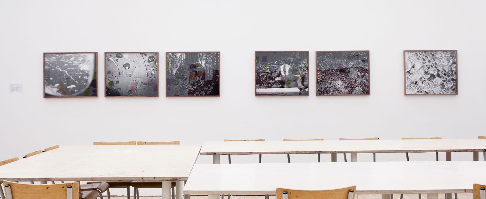 Installationsbild från utställningen Siri Ekker Svendsens utställning 2017. Fotografisk konst hänger på väggen.