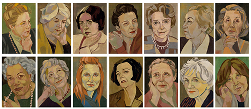 14 porträtt av kvinnor i färg