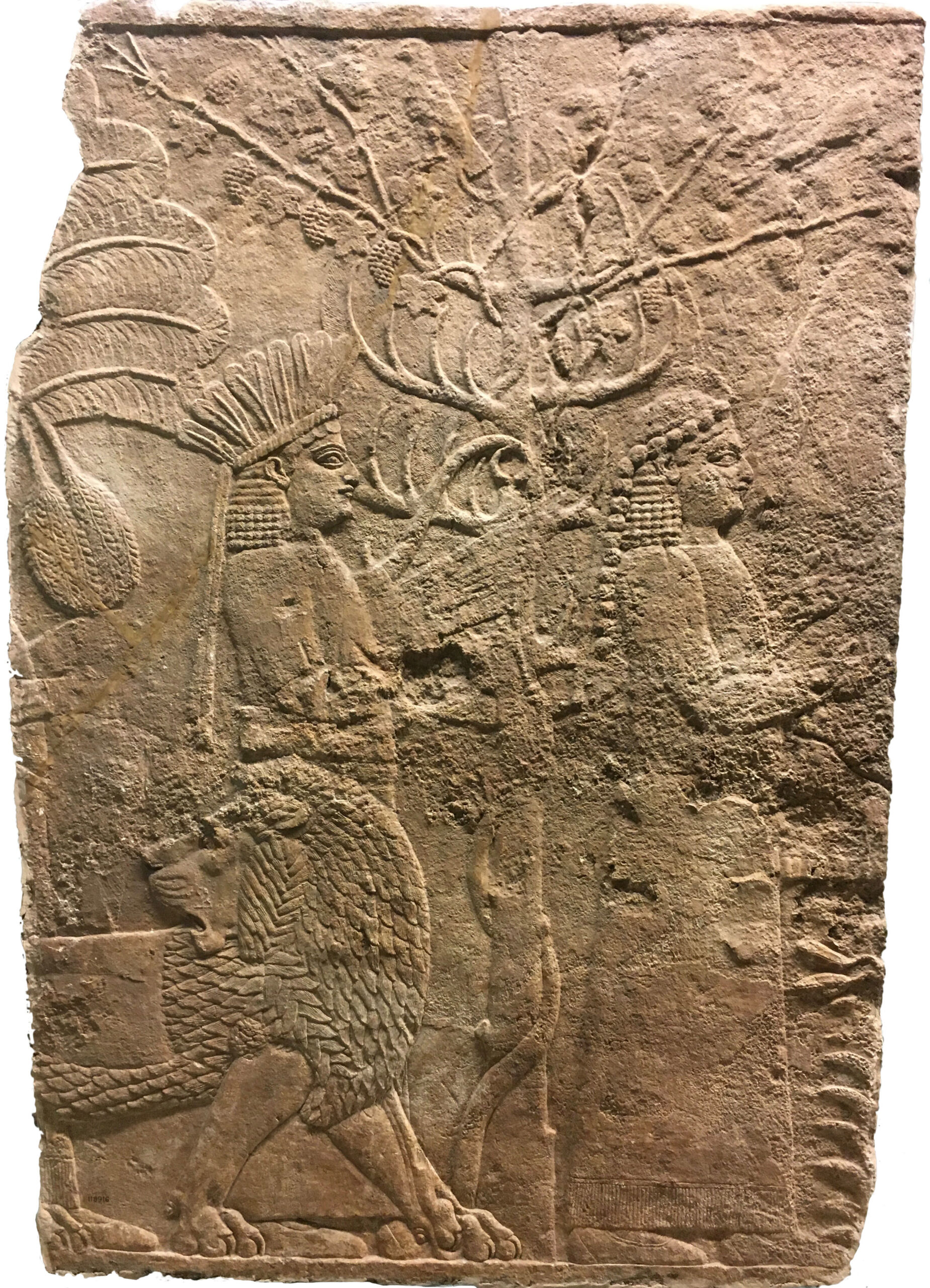 Beige brun relief med egyptiska motiv