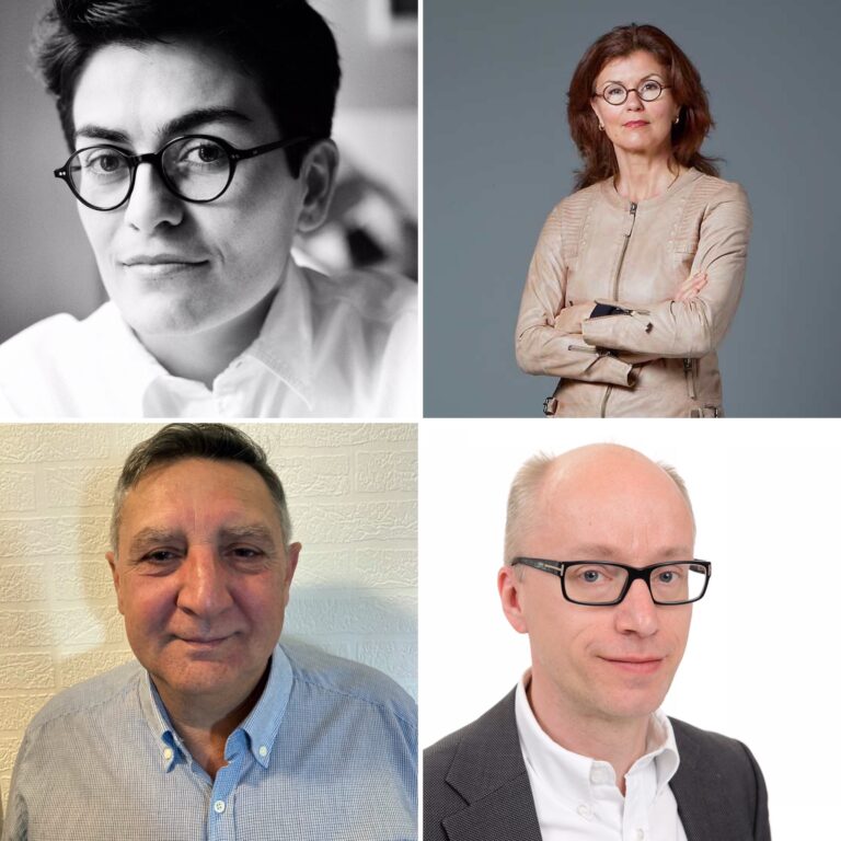 Porträtt av Lawen Mohtadi, Sandor Vajda, Ulf Zander och Heidi Avallan