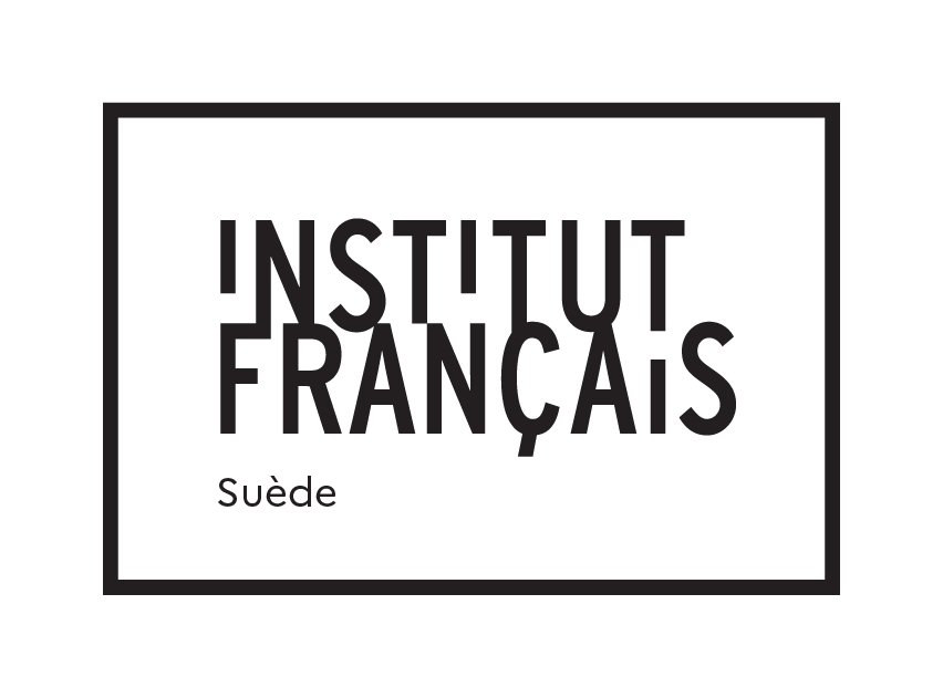Logo i svartvitt med texten Franska Institutet på franska