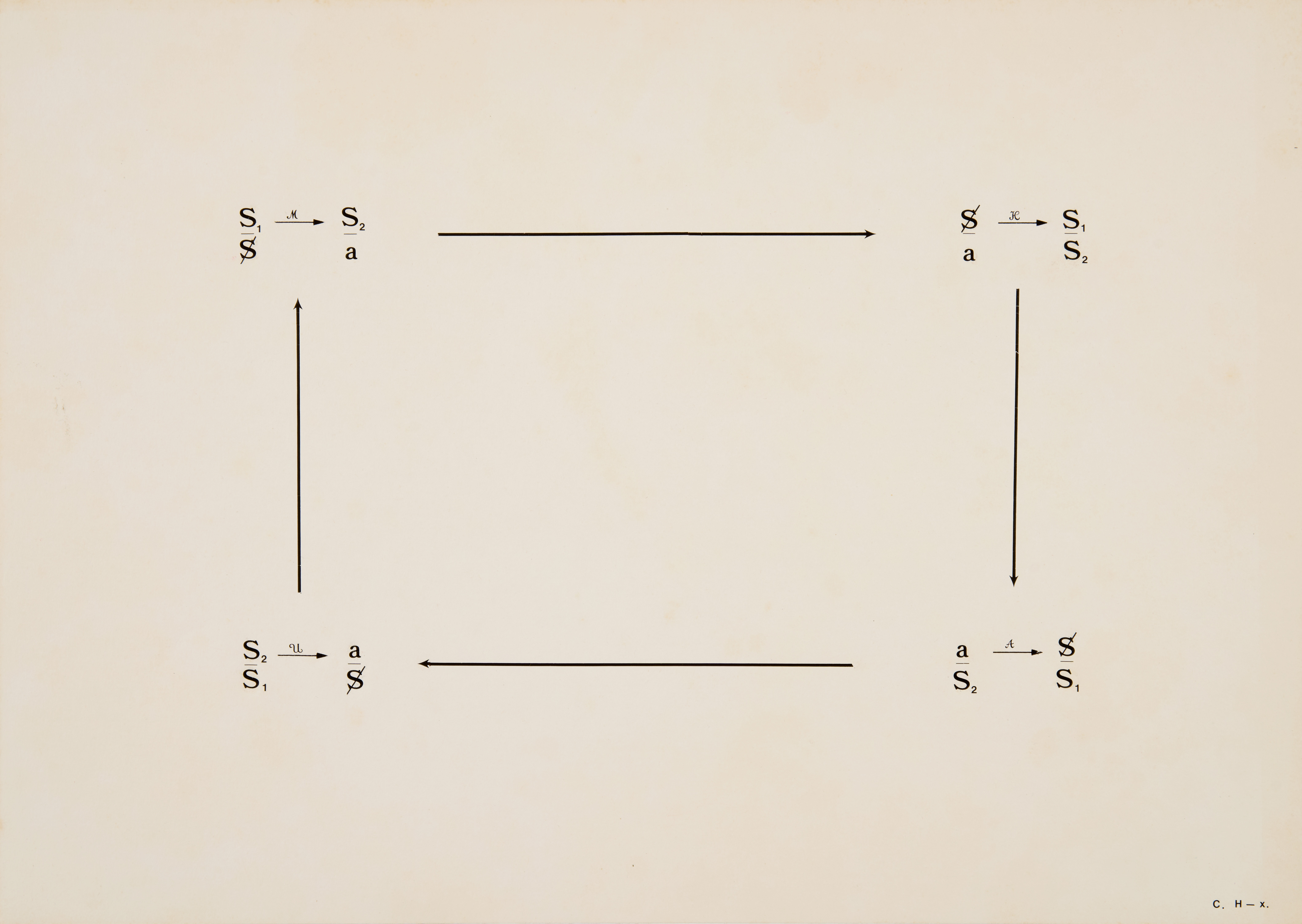 Ljus bild med formel. Av konstnären CC Hennix.
