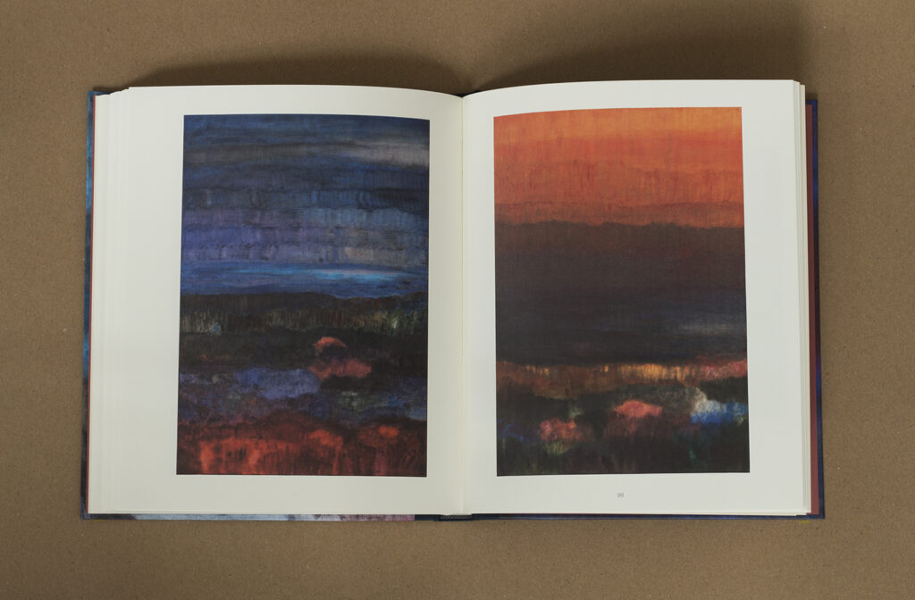 Spread from a book by Clara Gesang-Gottowt. Two images in blue and orange.