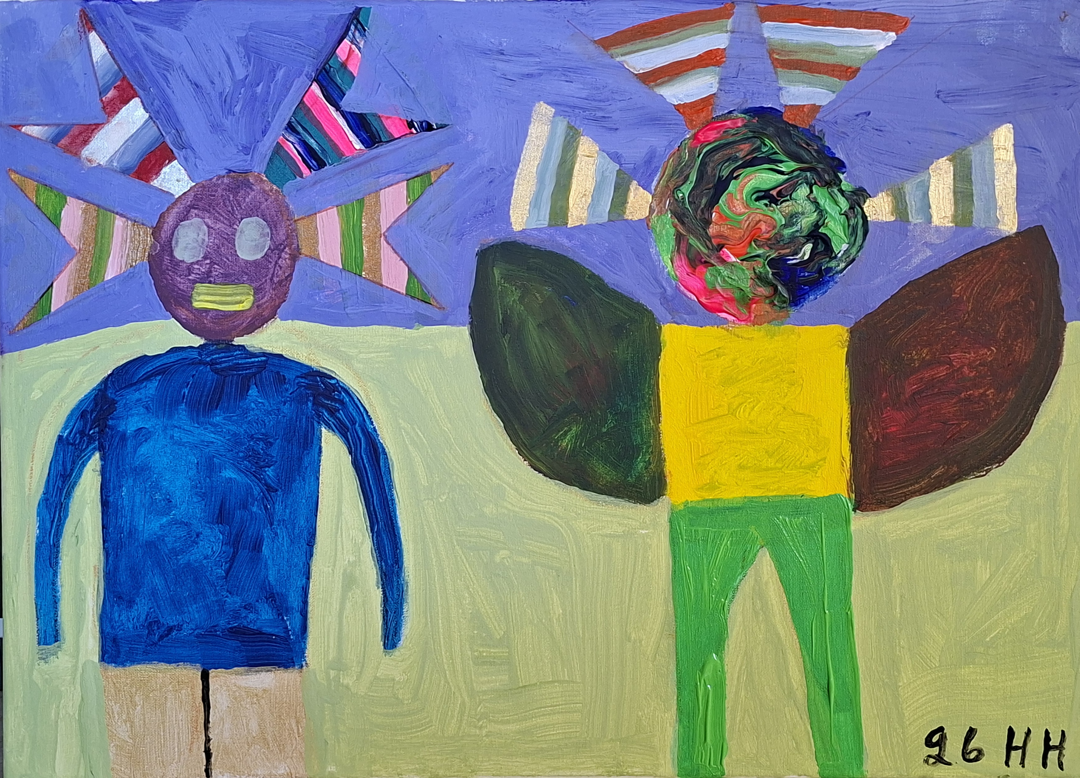 A colourful painting.